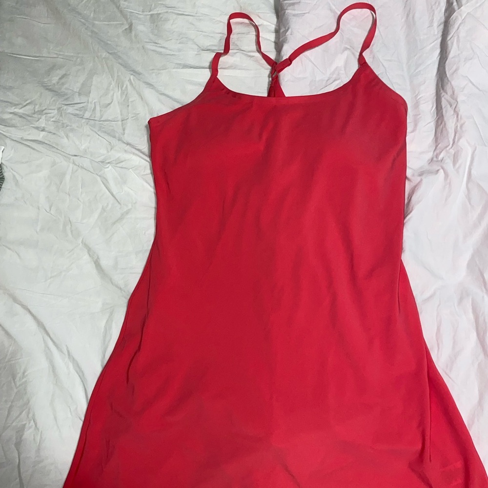 Outdoor Voices Exercise Dress in coral pink